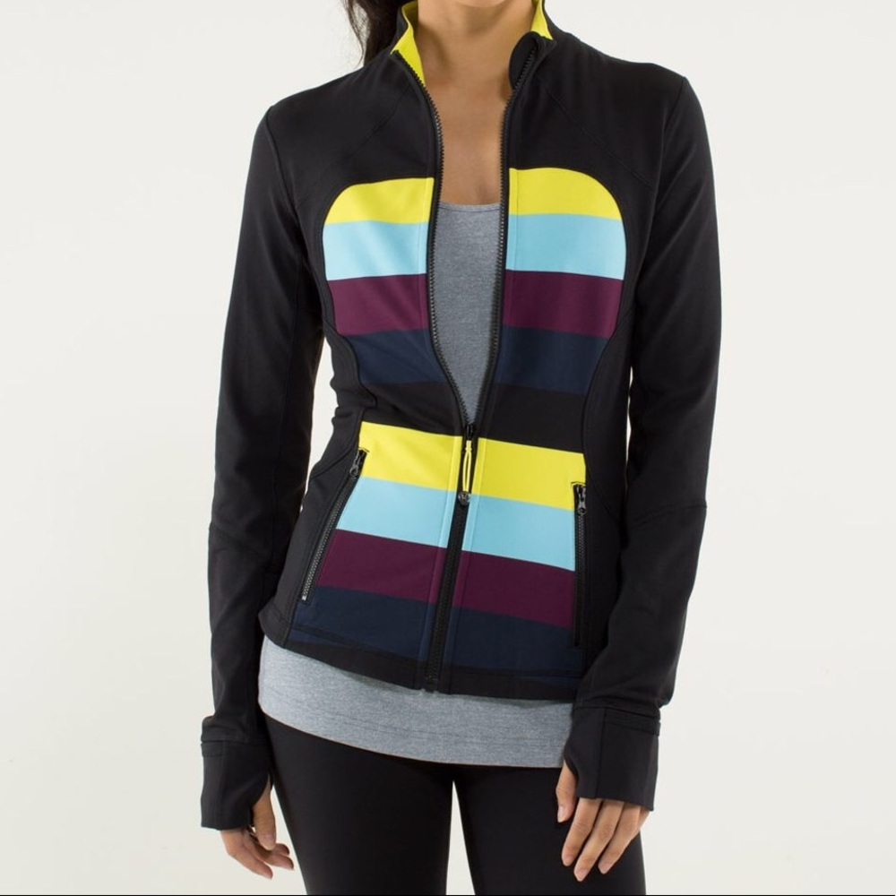 lululemon striped forme jacket - size 6